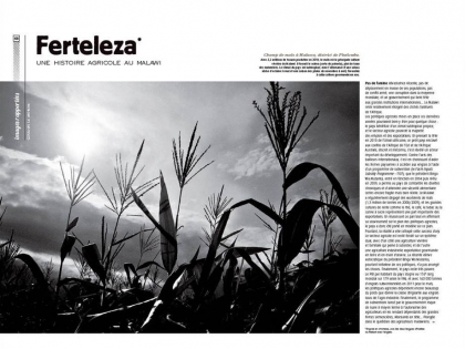 Reportage photo sur l'agriculture au Malawi dans la revue Là-Bas, mai 2012 